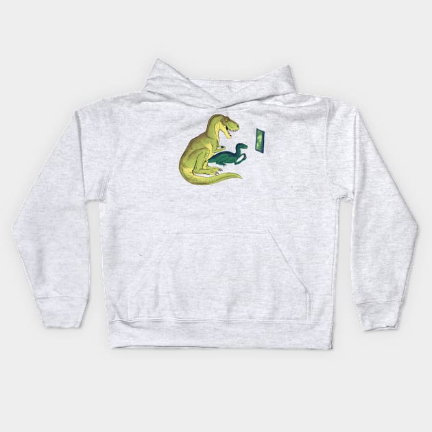 Gamer-Saurus Kids Hoodie by SakuraDragon